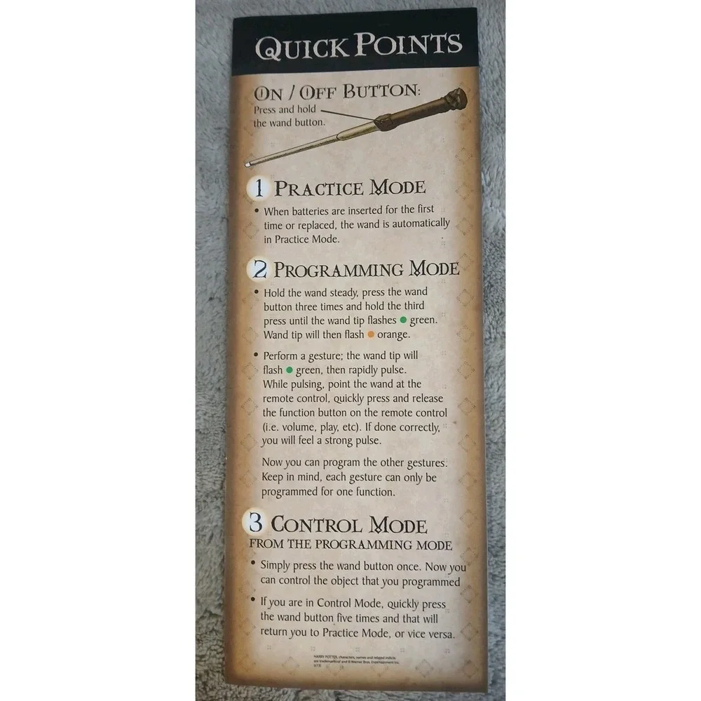 The Noble Collection Harry Potter TV Remote Control Wand NN8050 Collectible Gift